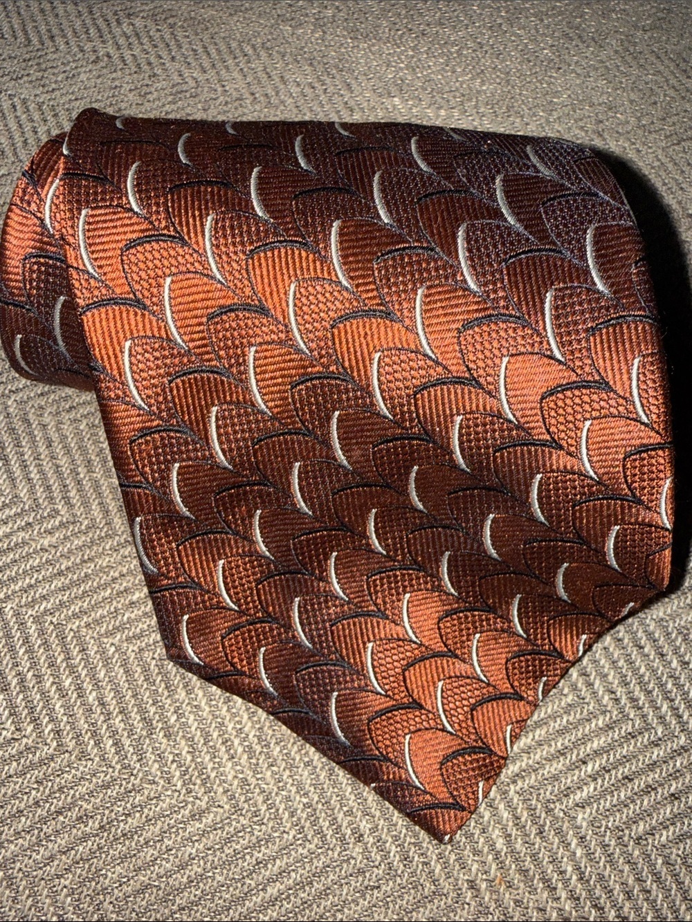Novia Collection Brown 100% Silk Tie